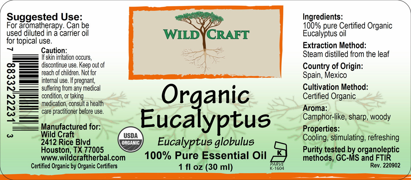 WC essential organic eucalyptus1oz